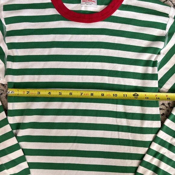 Hanna Andersson Women's Christmas Striped Long John Pajama Set Sz xs - Picture 3 of 7